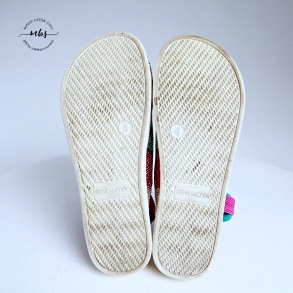 Steve Madden JSLANG Tie Dye Jeweled Kids Platform Slings 4 - Picture 12 of 14